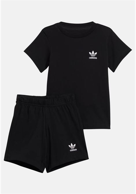 Black baby outfit with contrasting logo ADIDAS ORIGINALS | IM3863.